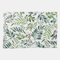 Botanische Vegetation Blätter Wasserfarbe  