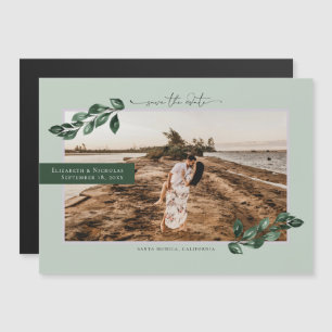 Botanische Vegetation   Foto Hochzeit speichern Si Magneteinladung