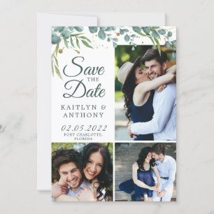 Botanische Vegetation Gold 7 Foto Save the Date