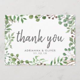 Botanische Vegetation | Leaf | Hochzeit Danke