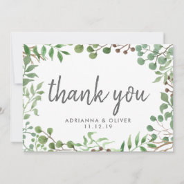 Botanische Vegetation | Leaf | Hochzeit Danke