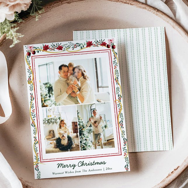 Botanische Vegetation Ribbon Frohe Weihnachten 3 F (Von Creator hochgeladen)