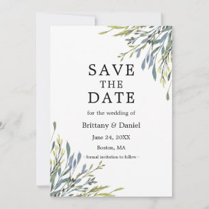 Botanische Vegetation Save The Date