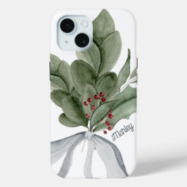 Botanische Vegetation Silver Ribbon Personalisiert Case-Mate iPhone Hülle
