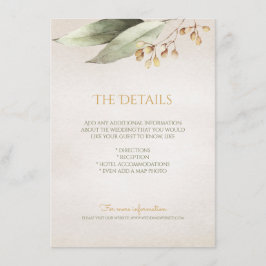 Botanische Vegetation Vintage rustikale Detailkart Begleitkarte