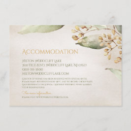 Botanische Vegetation Vintage rustikale Unterkunft Begleitkarte