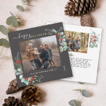 Botanische Vegetation Watercolor Feiertagskarte<br><div class="desc">Sie werden diese wunderschönen Weihnachtskarten Liebe! Sie verfügen über botanische Aquarellarrangements mit Misteloe,  Kiefernästen,  Beeren und Babyatmen.</div>