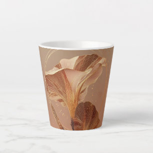 Botanische Verbrannte Orange Calla-Lilie Milchtasse