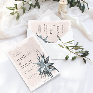 Botanische Vintage-Blumenblaue Rose Einladung