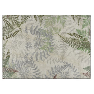 Botanische Vintage-Farnblätter-Schneidbrett Schneidebrett