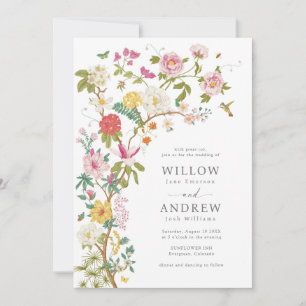 Botanische Vintage-Hochzeitseinladung Einladung