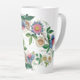 Botanische Vintage Passion Blume Latte Tasse