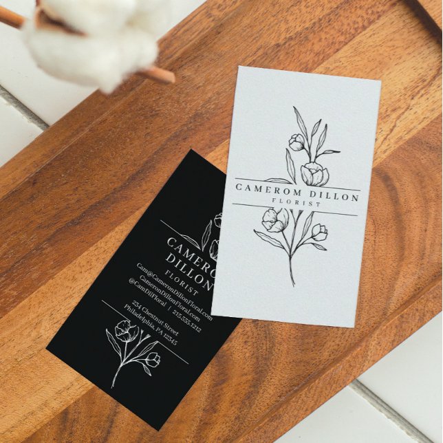 Botanische Visitenkarte von Florist (Von Creator hochgeladen)