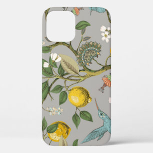 Botanische Vögel Blumen: Gezeichnete Vintage-Tapet Case-Mate iPhone Hülle