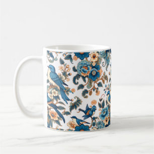 Botanische Vogel William Morris Vintage-Illustrati Kaffeetasse