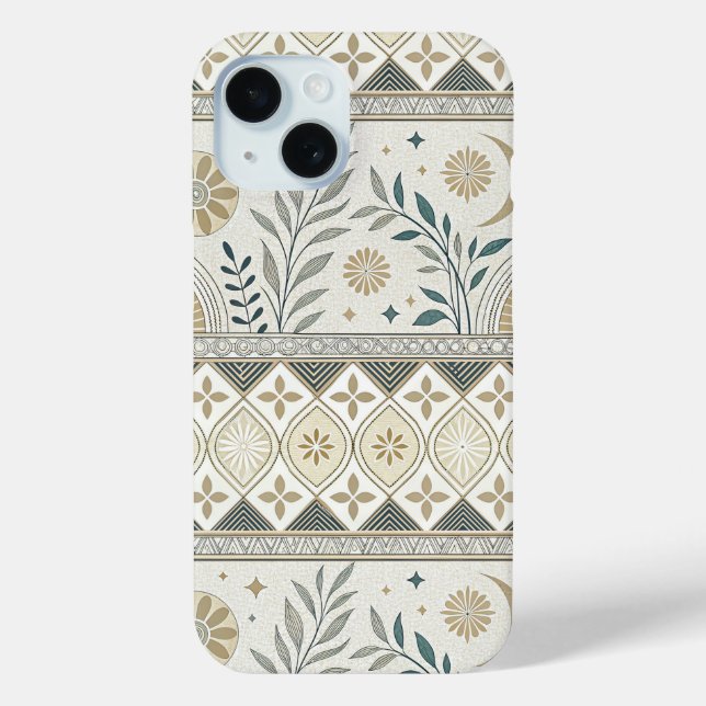 Botanische Volkskunst - nahtloses Muster Case-Mate iPhone Hülle (Rückseite)