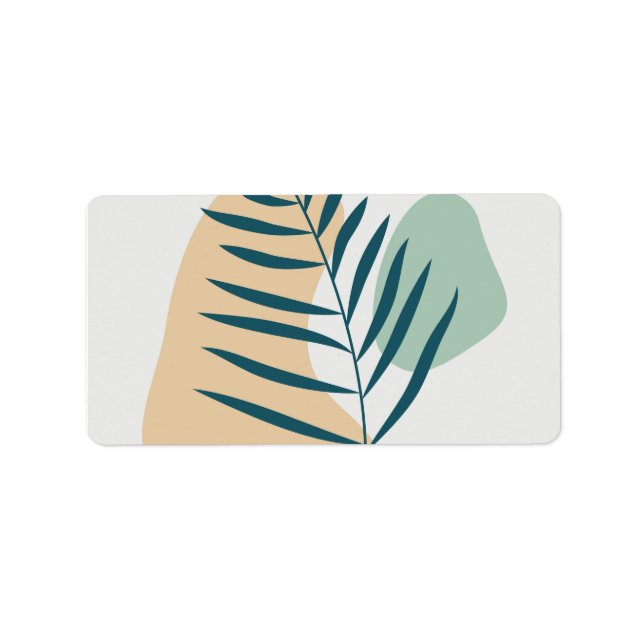 Botanische Wandkunst Adressaufkleber (Vorne)