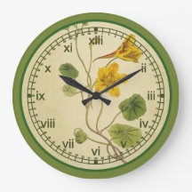 Botanische Wanduhr Curtis in 3 Arten