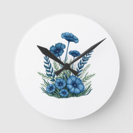 Botanische Wanduhr | Florales Wohndekor