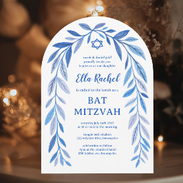 Botanische Wasserfarbe CUSTOM Bar Bat Mitzvah Arch Einladung