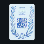 Botanische Wasserfarbe CUSTOM QR Bar Bat Mitzvah Begleitkarte<br><div class="desc">Perfekte ENCLOSURE-Karte, um eine Fledermausmitzvah, Bar mitzvah oder andere jüdische Feier anzukündigen! Handgezeichnete, zarte Blättertramkunst für Sie! Vollständig anpassbar! Klicken Sie auf "Personalisieren" oben, um den Text zu bearbeiten und Ihren Link zum QR-Code hinzuzufügen. Klicken Sie auf "Bearbeiten mit dem Designwerkzeug", um die Schriftart, Farben und Einstellungen anzupassen. Auch können...</div>