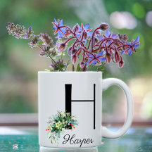 Botanische Wasserfarbe erste H-Tasse