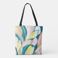 Botanische Wasserfarbe Grün/Gelb Abstrakte Kunst