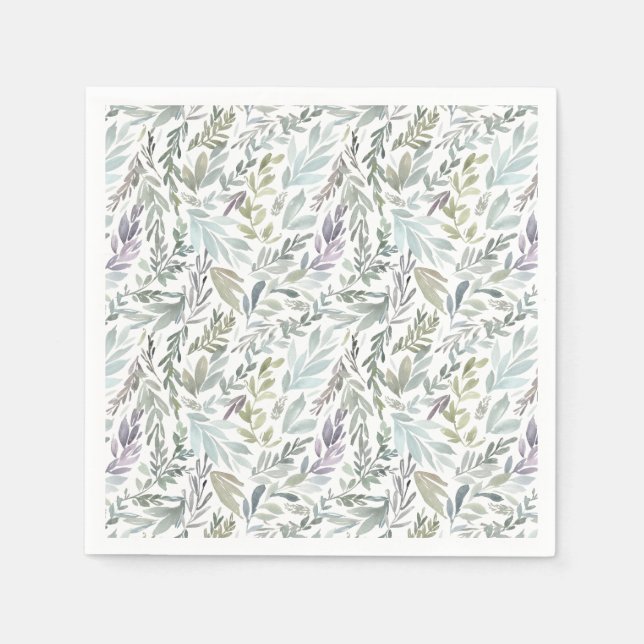 Botanische Wasserfarbe Serviette (Vorderseite)