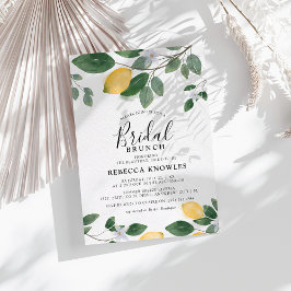 Botanische Wasserfarben Lemon & GreeneryBridal Bru Einladung