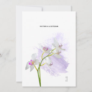 Botanische Wasserfarben Orchid Hochzeit Einladung