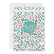 Botanische Weihnachten in Rot und Grün handbuchsta