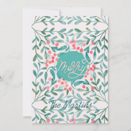 Botanische Weihnachten in Rot und Grün handbuchsta