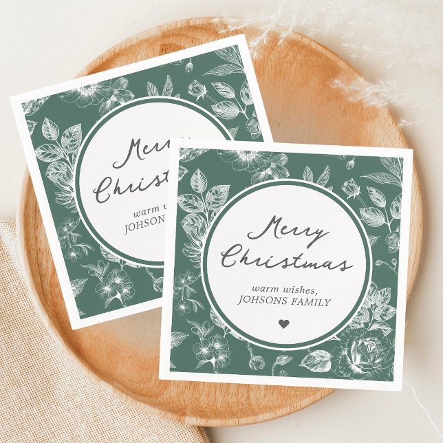 Botanische Weihnachten Serviette (Christmas Family Holiday Napkin)