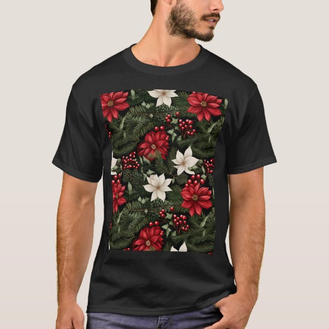 Botanische Weihnachten T-Shirt (Vorderseite)