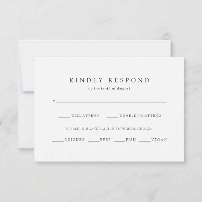 Botanische Weihnachten | UAWG für Festmahlzeiten RSVP Karte (Vorderseite)