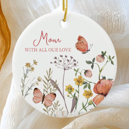 Botanische Wildblume Blume Boho Personalisiert Nam Keramik Ornament