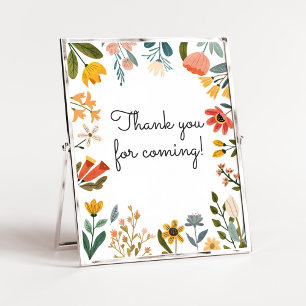 Botanische Wildblume Bright Danke, dass du gekomme Poster