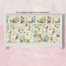 Botanische Wildblume Butterfly Ephemera Decoupage Seidenpapier