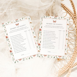 Botanische Wildblume-Dusche Mommy oder Daddy Game