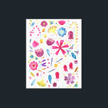 Botanische Wildblume Hedgerow-Malerei Leinwanddruck<br><div class="desc">Moderne Aquarellmalerei mit Blume und Blätter in den reichen Herbstfarben auf weißem Hintergrund.</div>