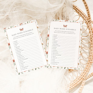 Botanische Wildblume Kinderdusche Word Scramble