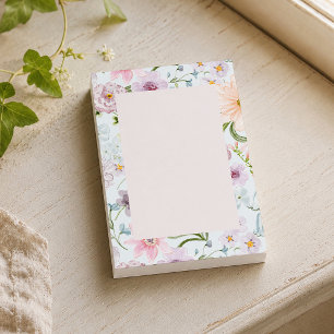 Botanische Wildblume Post-it Klebezettel