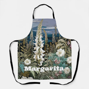 Botanische Wildblume Romantischer Garten Schürze