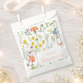 Botanische Wildblumen Babydusche Geschenktütchen