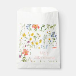 Botanische Wildblumen Babydusche Geschenktütchen