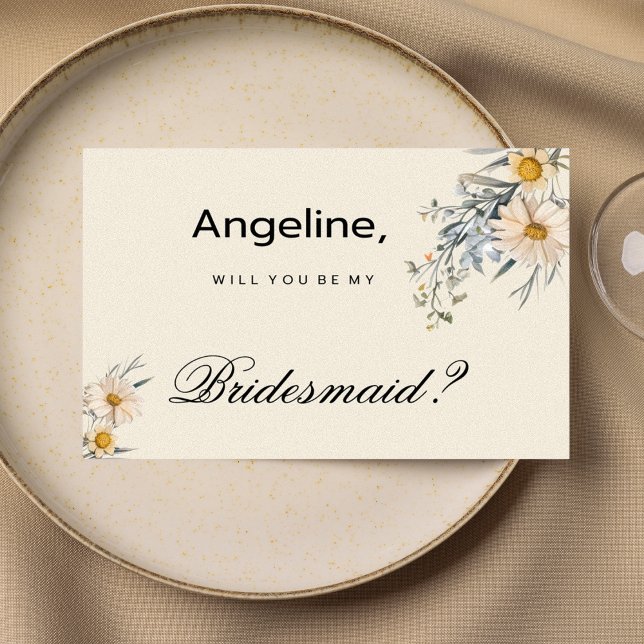 Botanische Wildblumen Blumengarten Einladung (Botanical wildflowers garden floral Bridesmaid )