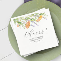 Botanische Wildblumen Hochzeit von Napkins