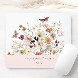 Botanische Wildblumen Mousepad