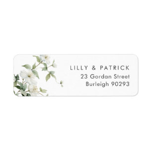 Botanische Wildblumen-Rücksendeadresse Hochzeit