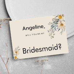 Botanische Wildblumengarten Blumen Brautjungfer Einladung